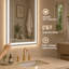 TMMV l 42 po x H 36 po Miroir de salle de bain mural anti-buée à lumière DEL en cristal poli-1816335438