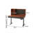 39.37"Retro Solid Wood Electric Adjustable Desk-2120581788