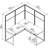 Easy Office L-Shaped Desk Workstation with Panels Cubicle - Reversible-115626571