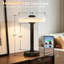 Lampe de table rechargeable moderne en métal 12 "à DEL avec lumière à intensité variable-2046457893