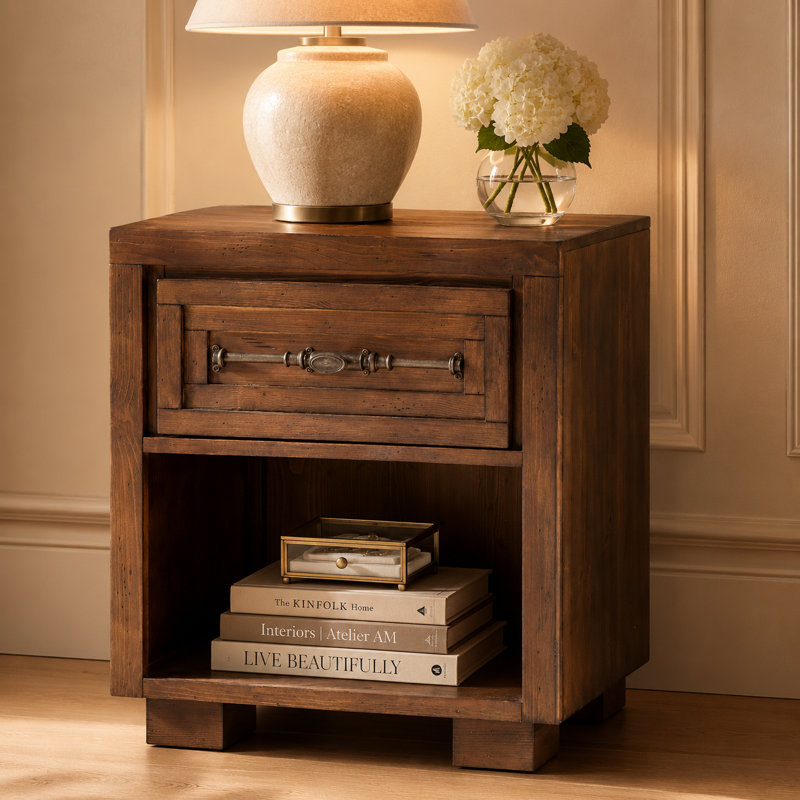 Carrollton 1-Drawer 24" Wide Wood Nightstand - Rustic Ranch