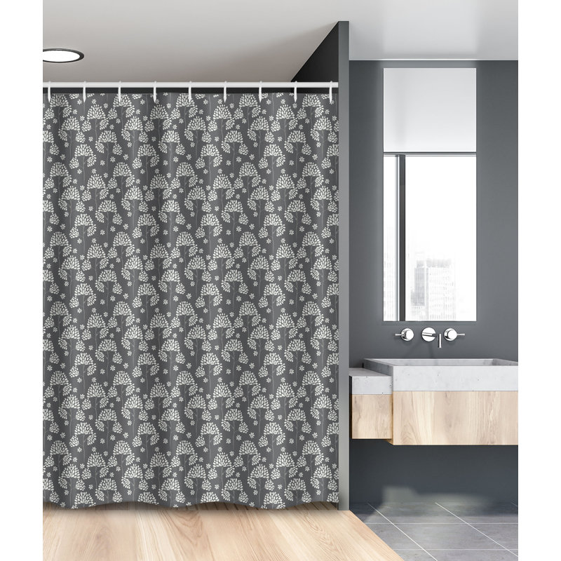 Shower Curtain with Hooks Included, 78'' H x 54'' W