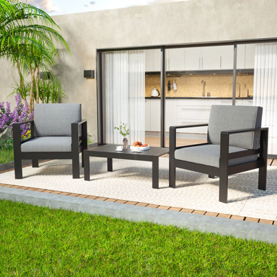 2 Piece Patio Metal Chair (set Of 2)