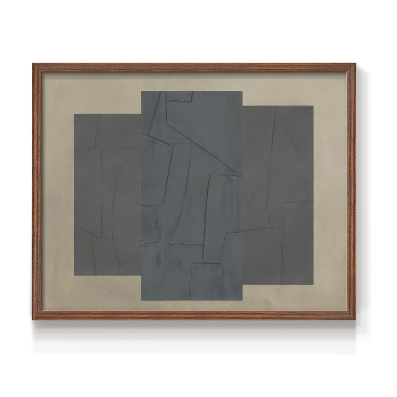 «Soft Slate II», reproduction encadrée, H 16 po x l 20 po, Noyer