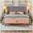 58.6" Bed Bench Metal Base with Storage Velvet-74315919
