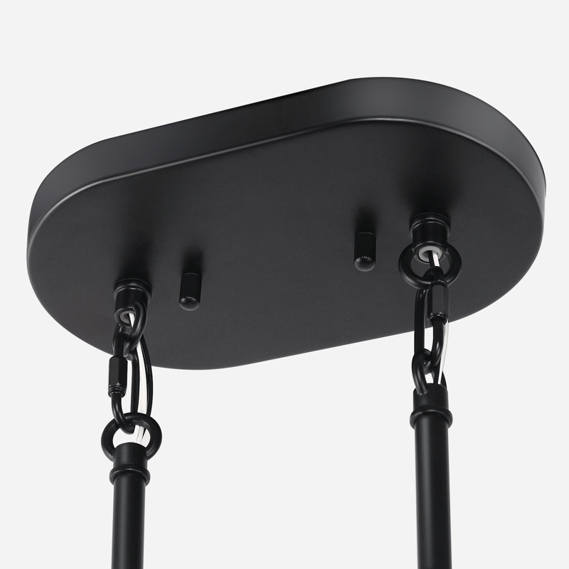 Luminaire d'îlot noir moderne réglable avec douilles E26