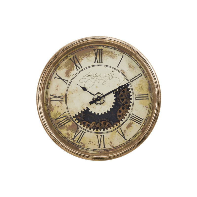 Horloge ronde, mécanisme d'engrenage, grande horloge murale, transitionnel