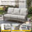 Adams 7- Person Outdoor Wicker Patio Sofa Seating Group With Swivel Rocking Chairs And Fire Pit Table-57659937-57659933