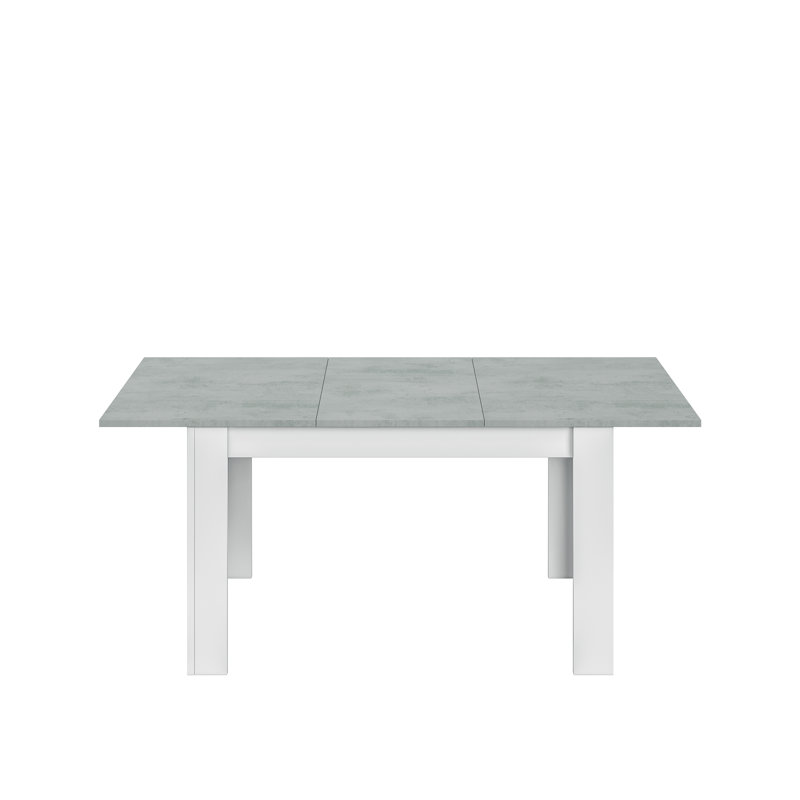 Emmy-Lou Beech Metal Base Dining Table, Natural, White