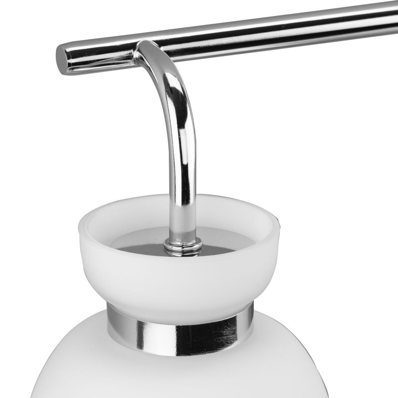 Lexie Polished Chrome 3-Light Vanity with Opal Glass Shades