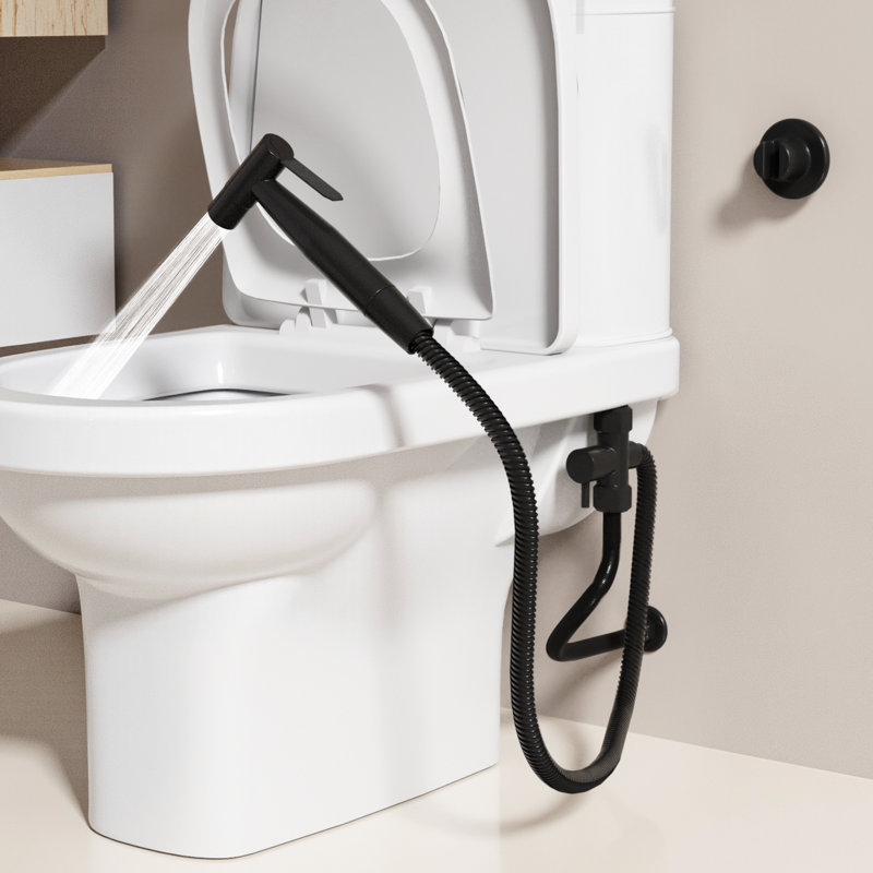 Wall Mounted Handheld Bidet Toilet Faucet Sprayer, Matte Black