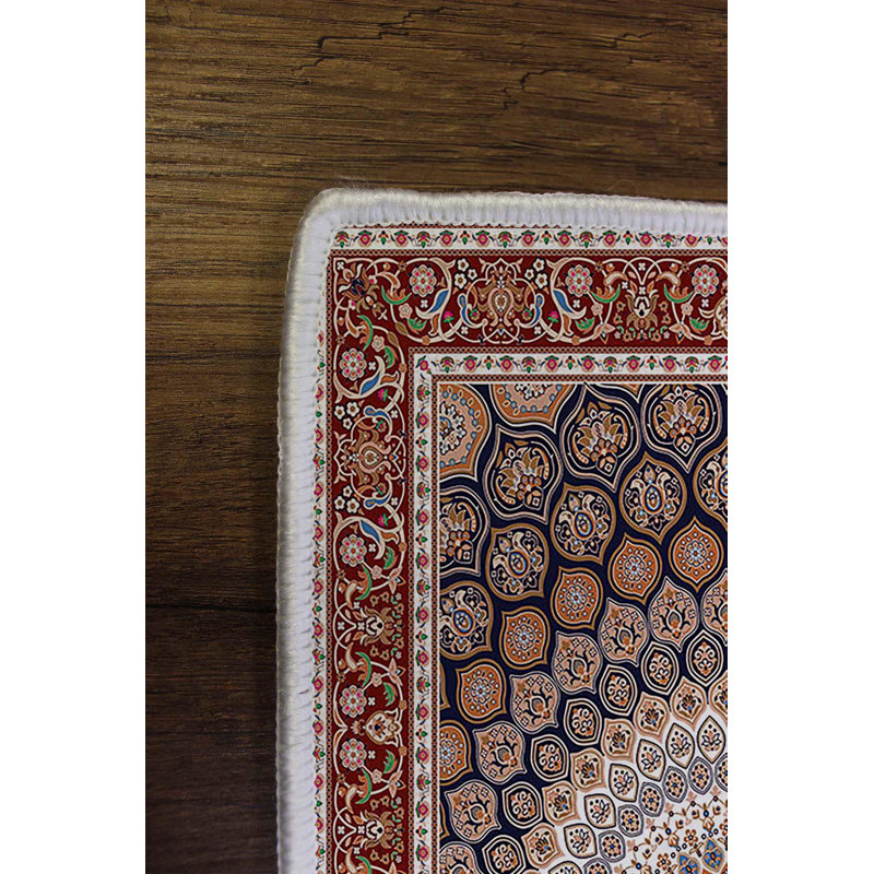 Tapis luxueux, 100% polyester, 23,6 po x 39,4 po | 650 po / m², hauteur de poils de 0,3 po | Antibactérien, envers antidérapant en PVC, lavable à la machine | Impression numérique 3D, parfaite pour le décor du salon et de la chambre à coucher