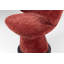 Sculptural Swivel Accent Chair In Luxe Crimson Chenille