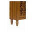 Bibliothèque 66 po de hauteur avec bibliothèque ouverte et armoire arquée en bois sculpté