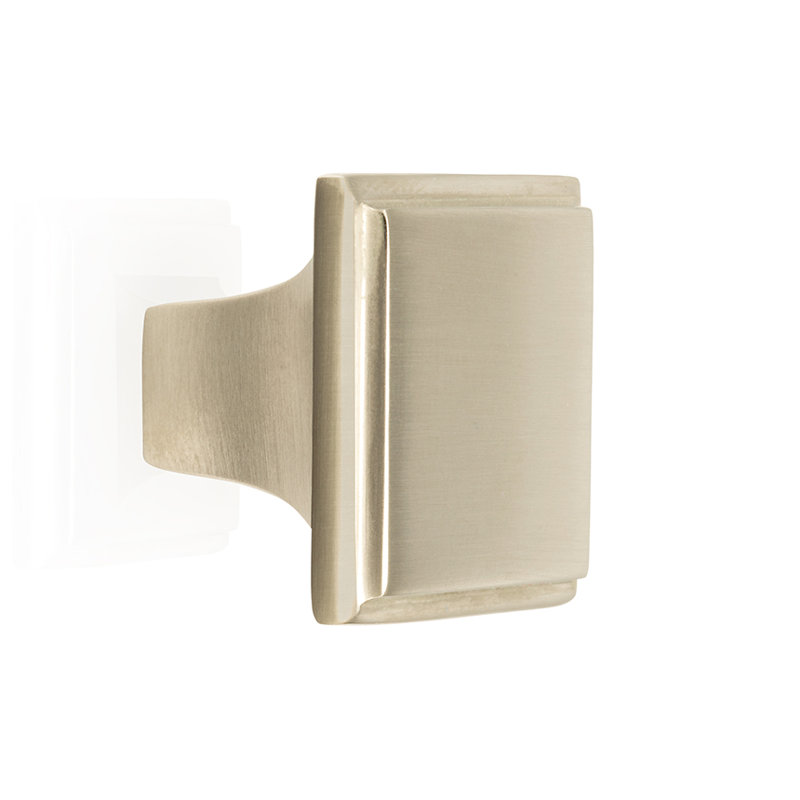 Conwy Square Knob, Brush Nickel, 1.24" L x 0.49" W x 1.17" D