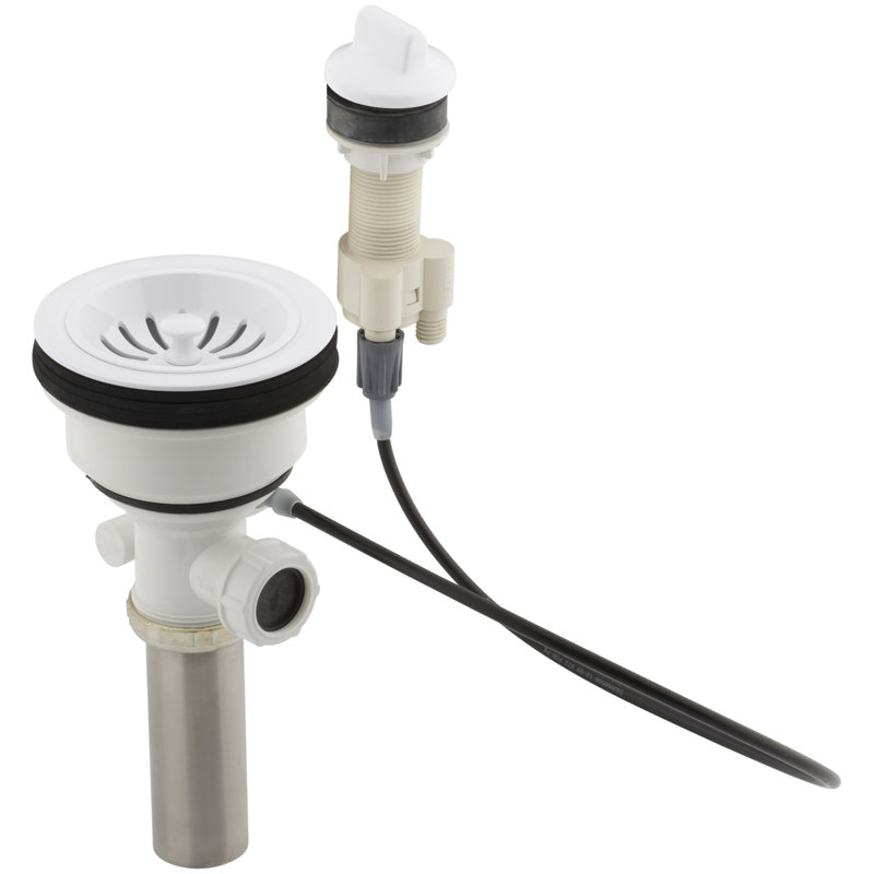 Drain et tamis de câble de commande à distance double à sec Duostrainer, blanc