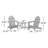 POLYWOOD Classic Adirondack 3 Piece Seating Group-980115822