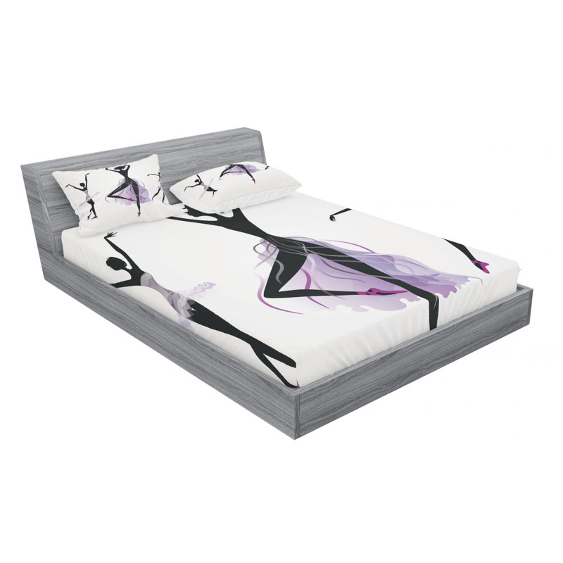 Microfiber Sheet Set, Queen Sheet Set with Fitted Sheet