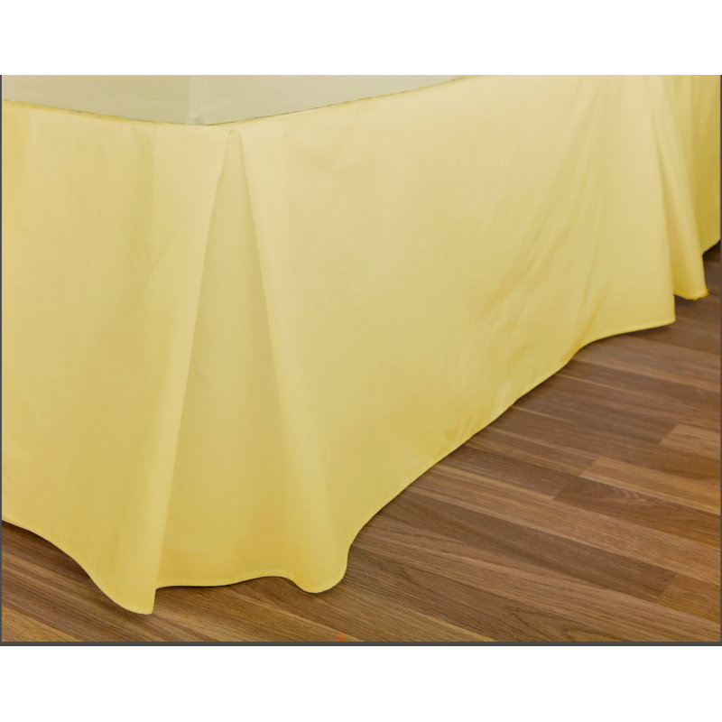 Pleated Bed Skirt, Double (4'6), Rich Cream