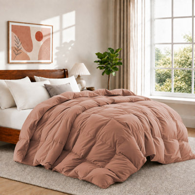 Édredon toutes saisons en plumes de fibre de duvet avec housse en polyester et nylon