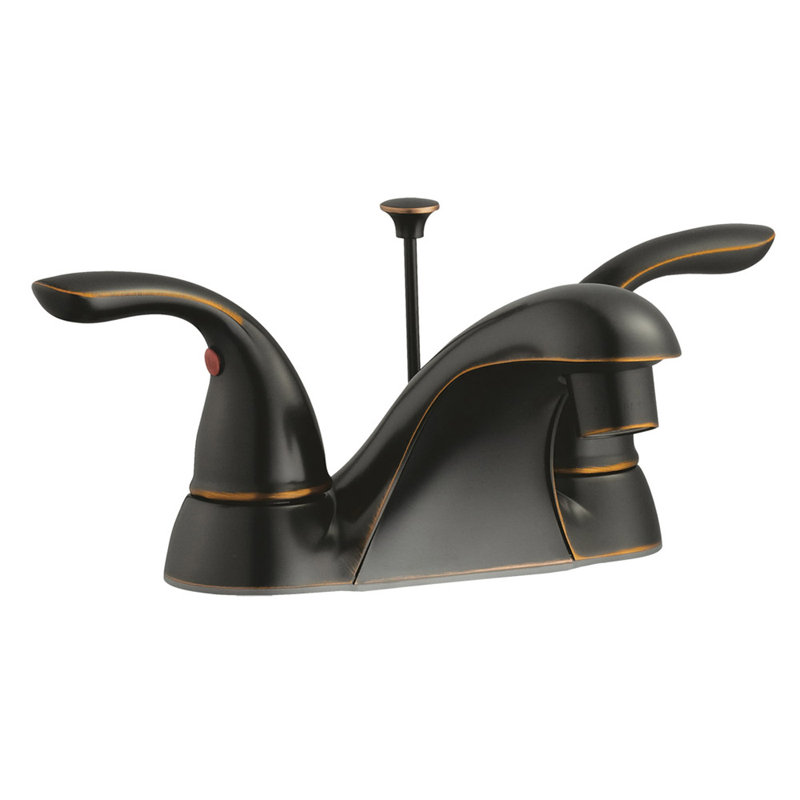 Ashland 4 in. Centerset 2-Handle Bathroom Faucet in Satin Nickel, Oil Rubbed Bronze