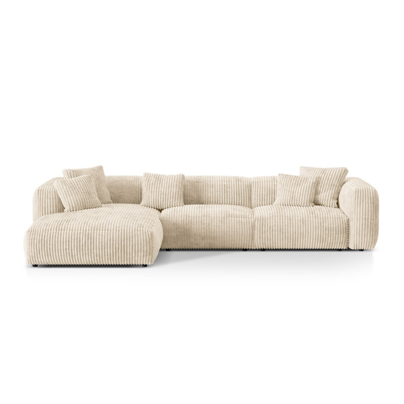 Betsayda 3 Seater Corner Sofa , Light Beige