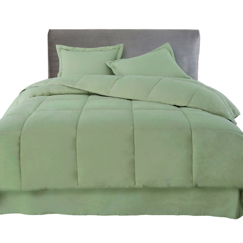 Cotton Comforter, King Comforter, Sage