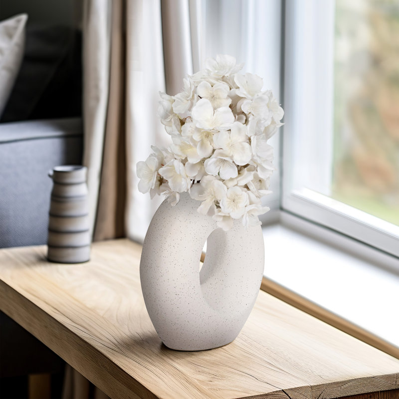 Torada Handmade Ceramic Table Vase, 7" H x 6" W x 3" D