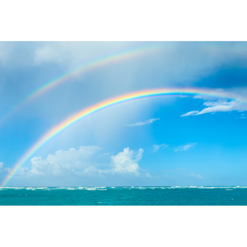 Double arc-en-ciel - Photographie sur toile tendue, L 12 po x H 8 po