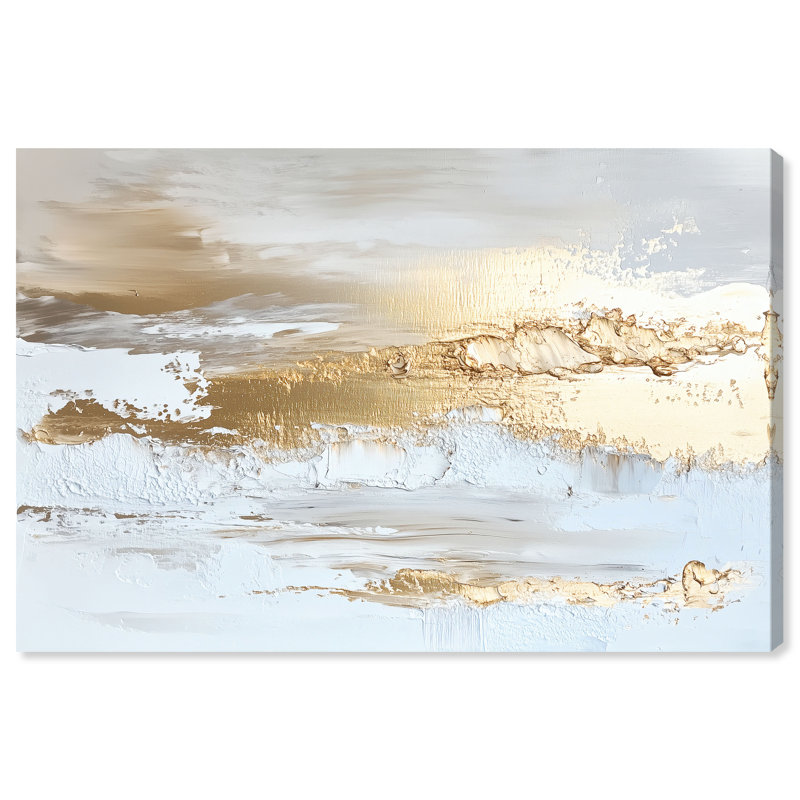 «Gold Layers I Print Boho Gold», art mural , H 10 po x l 15 po, Imprimé acrylique ultrabrillant