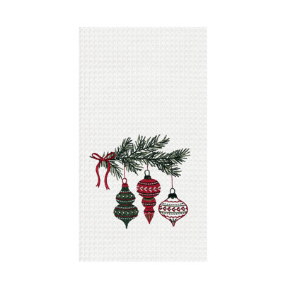 Serviette de Noël brodée Mistletoe