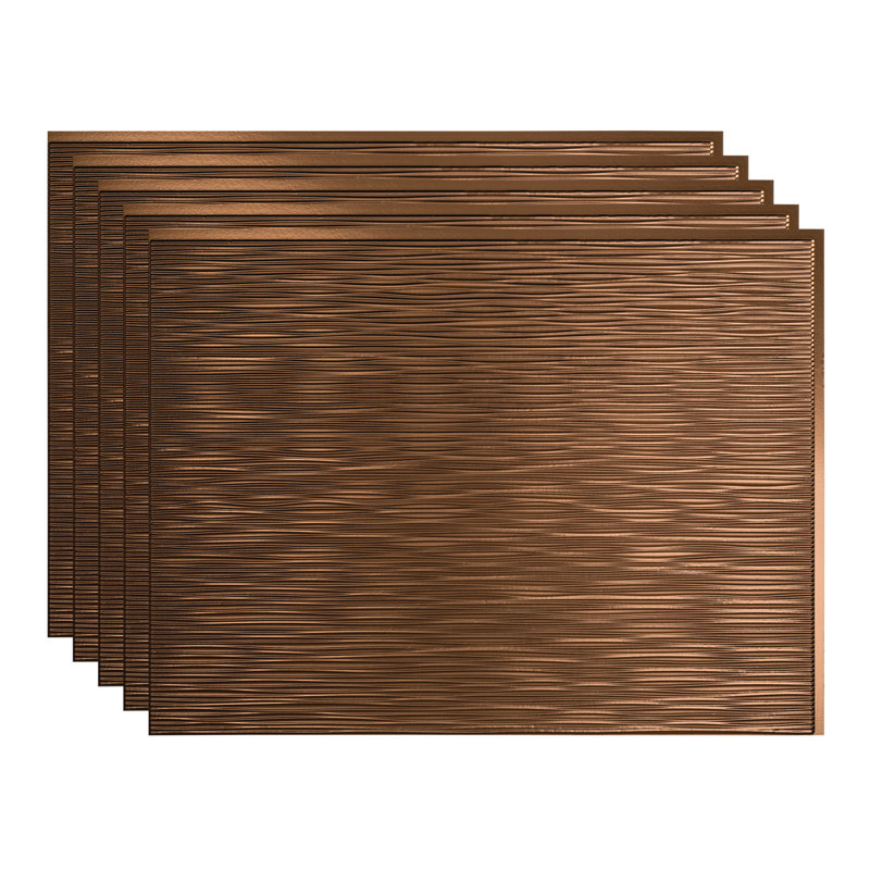 Panneau de dosseret décoratif en vinyle 18,25 po x 24,25 po FASÄDE Ripple, Bronze huilé