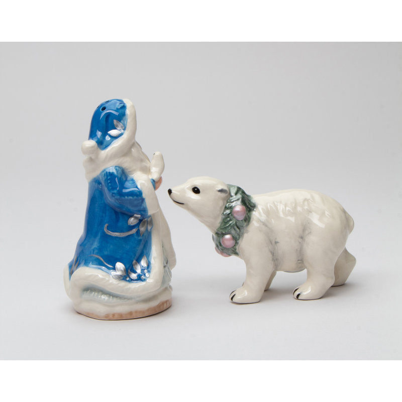 Sel et poivre père Noël et ours polaire North Pole
