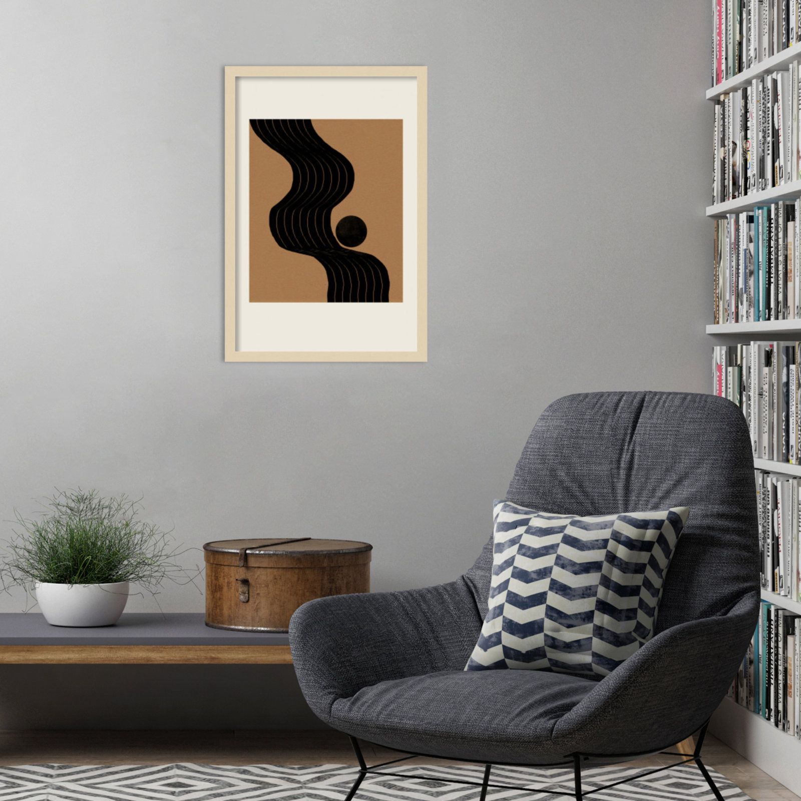 Pickensville "Composition I" Print, Brown, 25" H x 17" W