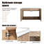 Ensemble de meuble-lavabo double 72 po avec lavabo en résine, petite tablette de rangement et armoire murale 72 po-2000814093