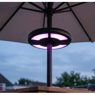 Lumière de parasol multicolore Luna Pro et haut-parleur Bluetooth