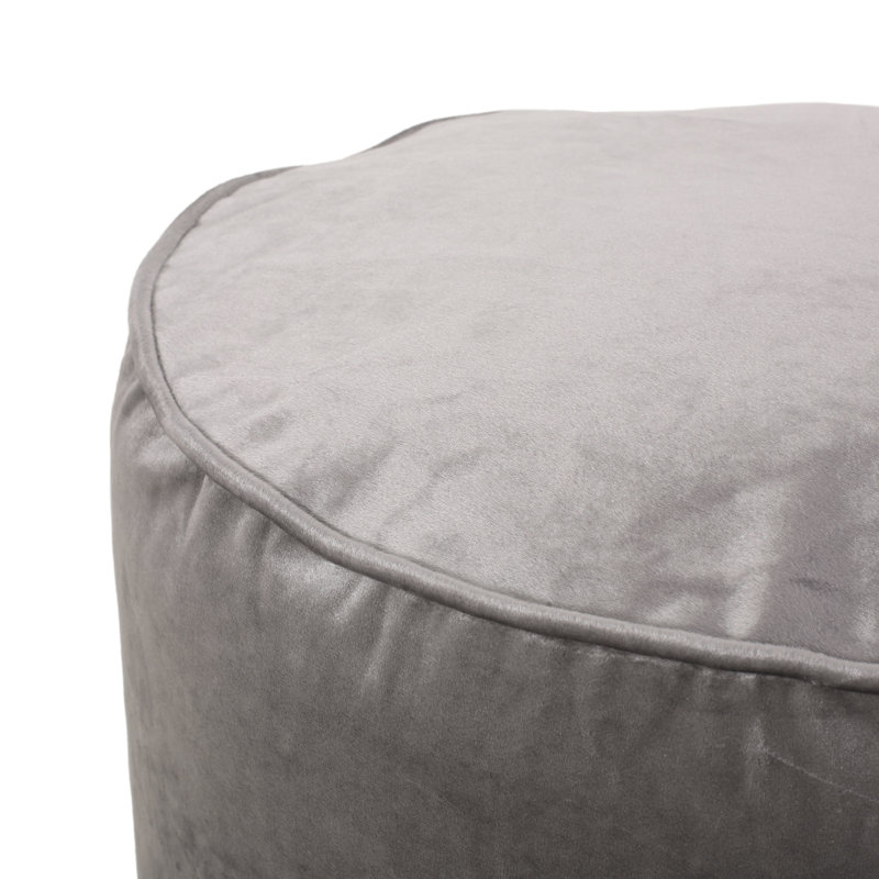 Cylinder Pouf Ottoman, Pewter Gray | Gift Idea
