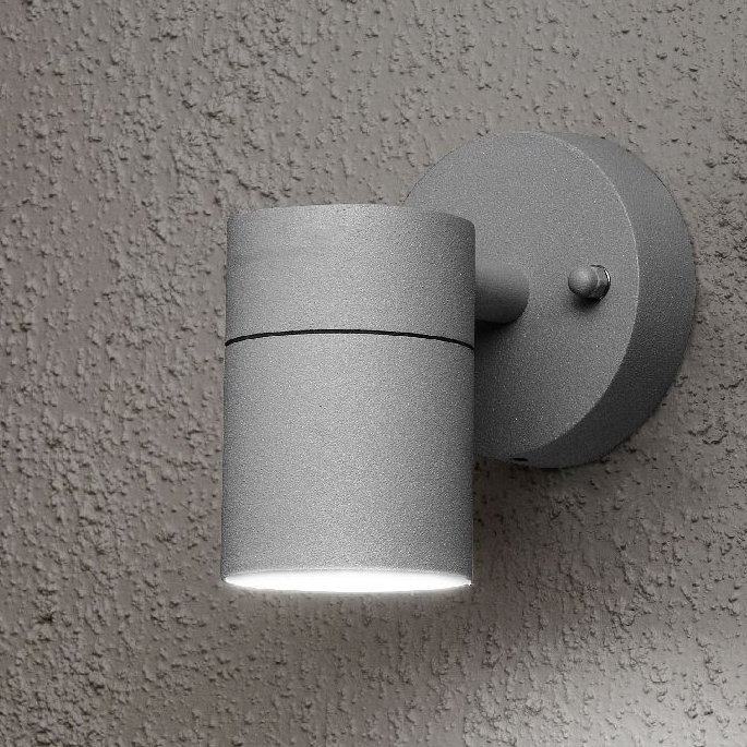 Modena Outdoor Armed Sconce, Aluminium in grey