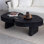 Semi-unique design black coffee table