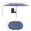 Parasol de patio extra large Outsunny 15 pi, parasol rectangulaire double face UPF30 + avec poignée à manivelle facile, 2 évents pour la piscine de jardin