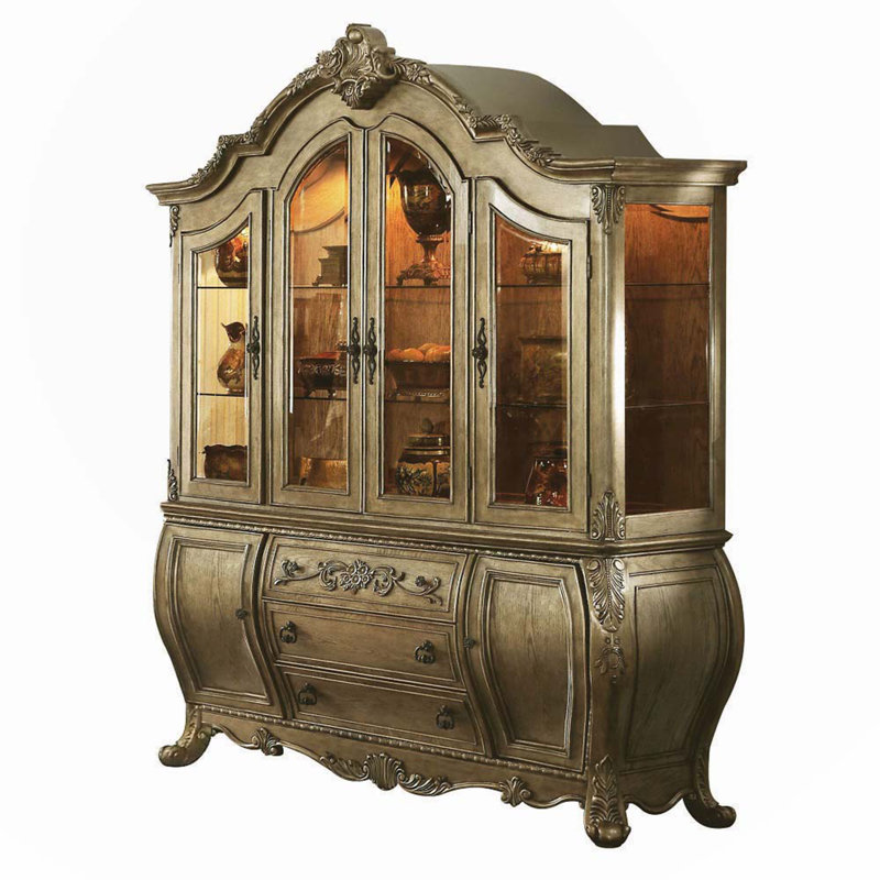 Huche en bois avec éclairage en bois, Brun