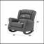 Chaise berçante en tissu gris