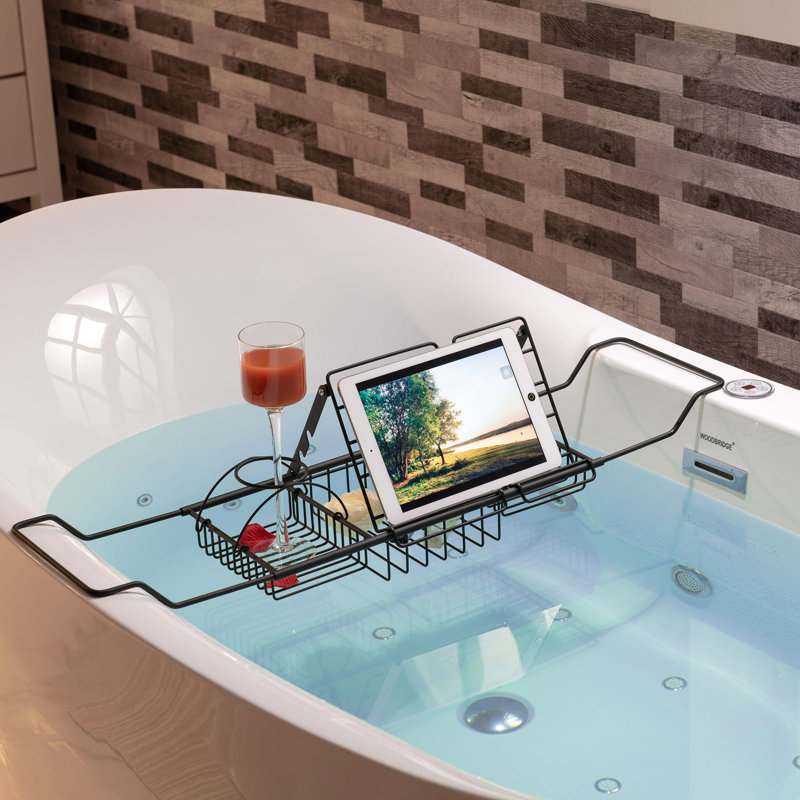 Plateau pour accessoires de salle de bain en acier inoxydable, Noir mat