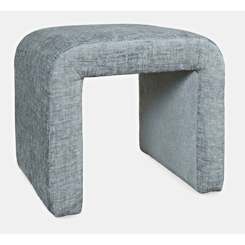 Solid + Manufactured Wood Accent Stool, Light Blue