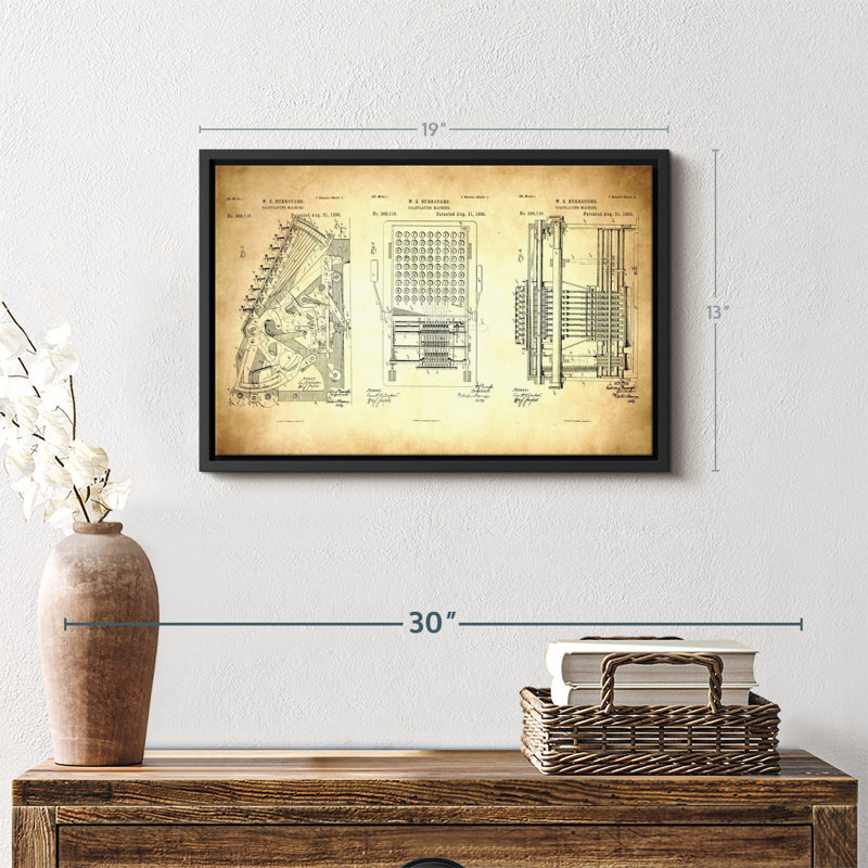 " Calculating Machine 1888 Patent ", 13" H x 19" W