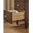 Solid Wood Nightstand with Two Drawers and Pull-out Panel Storage Bedside Table and Sofa Side Table
