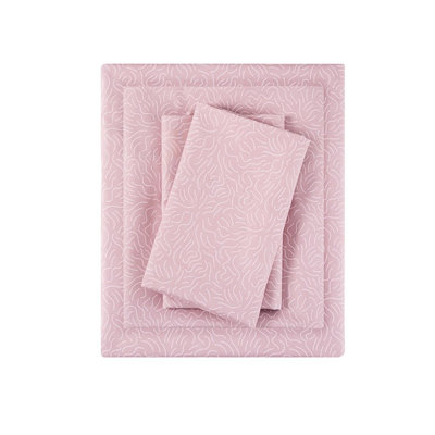 Cheerful Stylish Design 4Pcs Queen Sheet Of Soft Smooth 100% Microfiber Printed Sheets, Wrinkle For All Season, - , , Has 1 Flat 90"W X 102"L, Fitted 60"W 80"L + 14"D, 2 Pillowcases 20"W 30"L Sheets