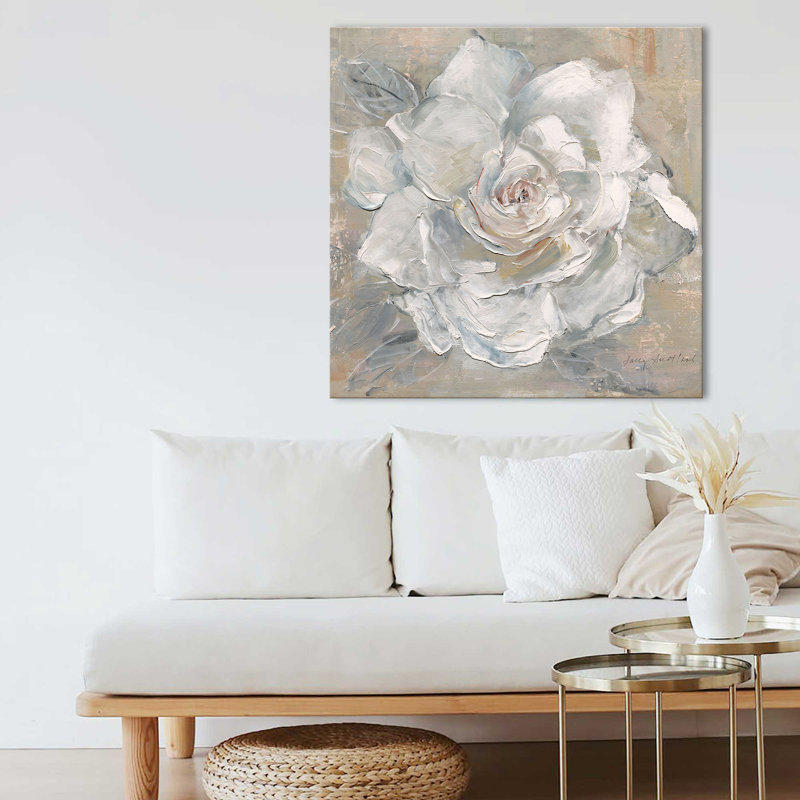 "Gardenia Blush" par Sally Swatland, reproduction sur toile, H 18 po x l 18 po x P 1 po