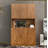 Tall Wardrobe& Kitchen Cabinet, with 6-Doors, 1-Open Shelves and 1-Drawer-1431876316