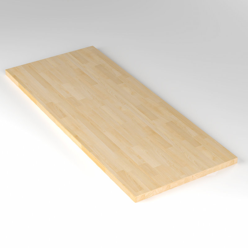 Comptoir en bois de bouleau massif non fini 60 po x P 25 po, H 1,5 po x l 60 po x P 25 po